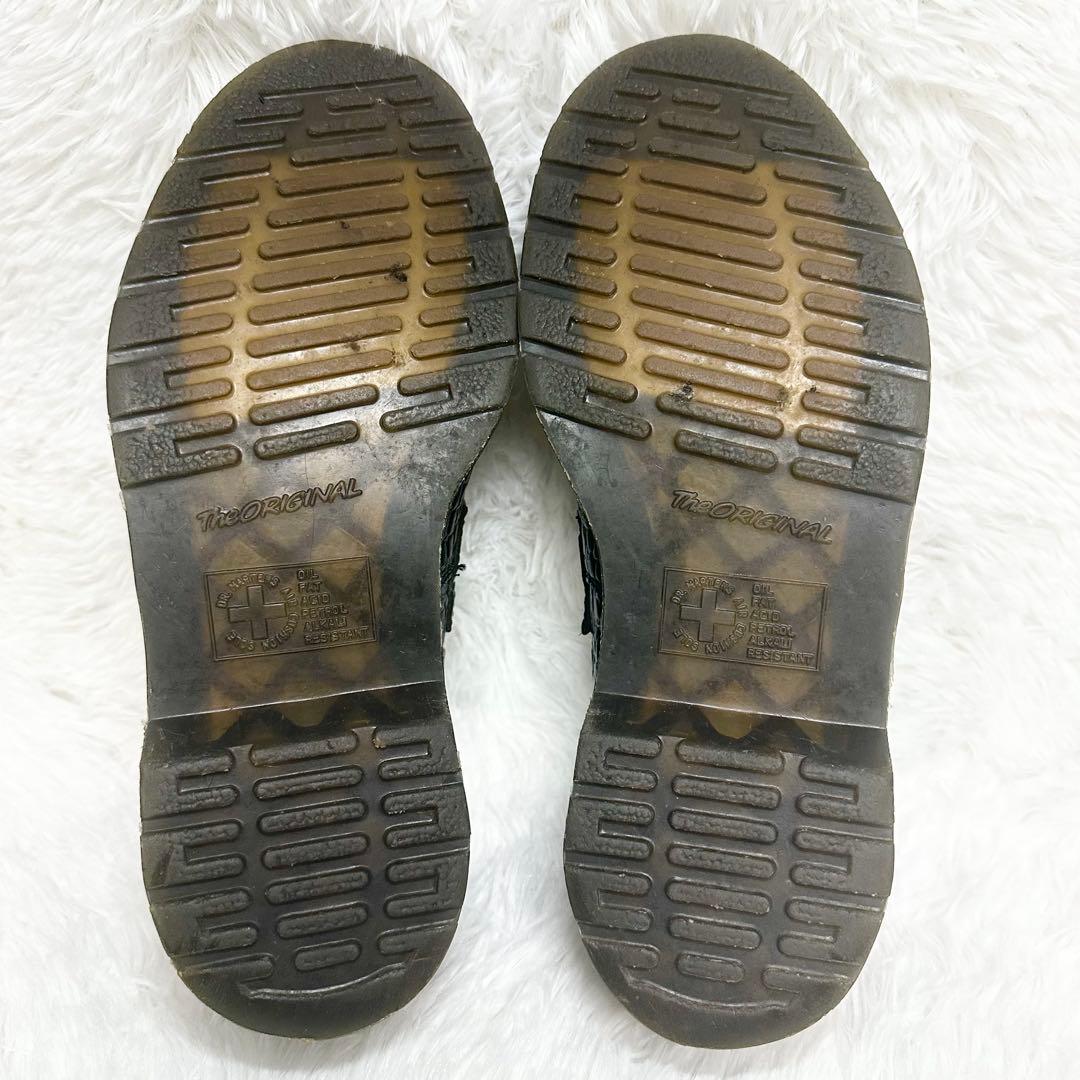 【極美品】★Dr.Martens ★クロコ★ブラック★ローファー★25cm★