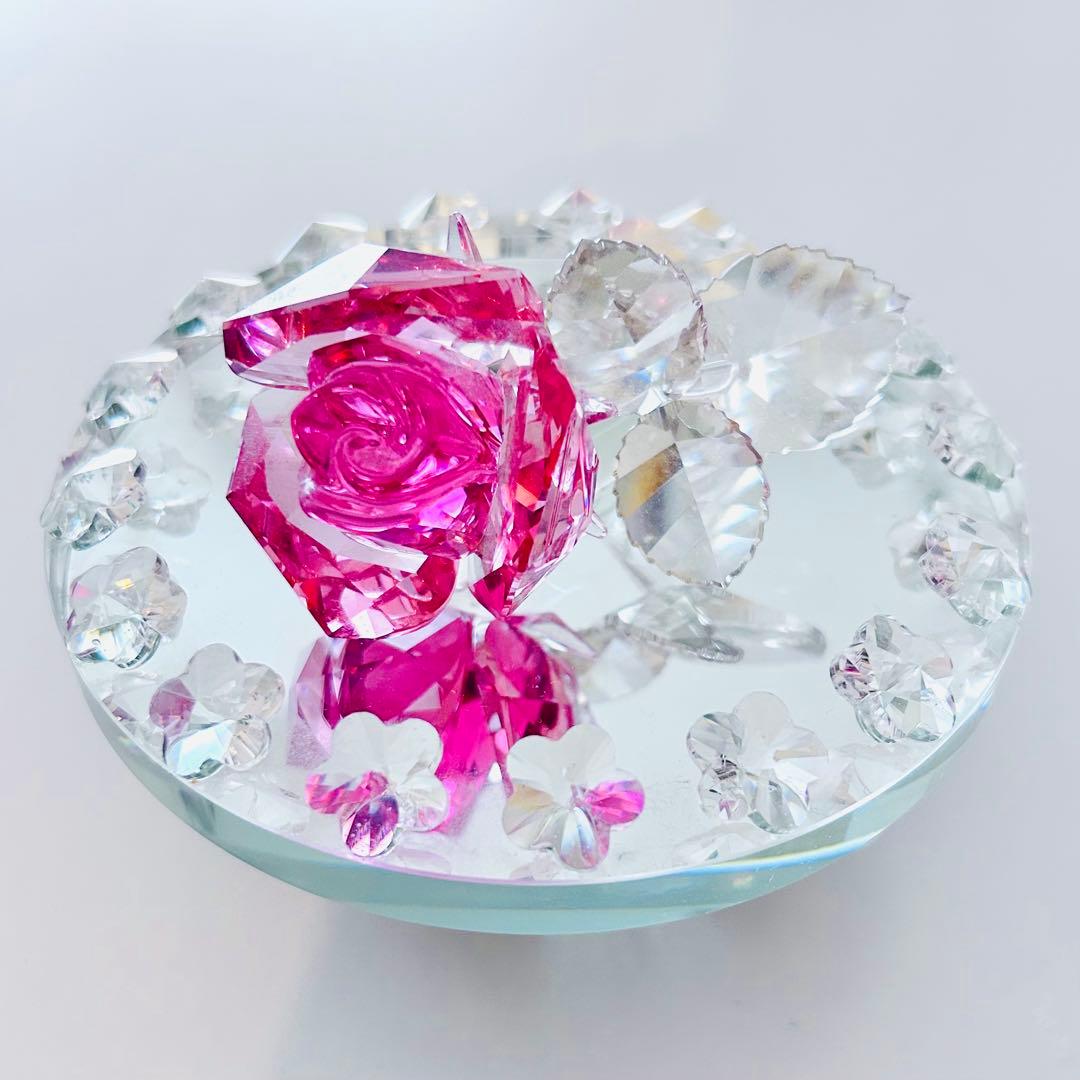 881【廃盤✴︎レア色ピンク】￥24,408／SWAROVSKIフィギュリンローズ