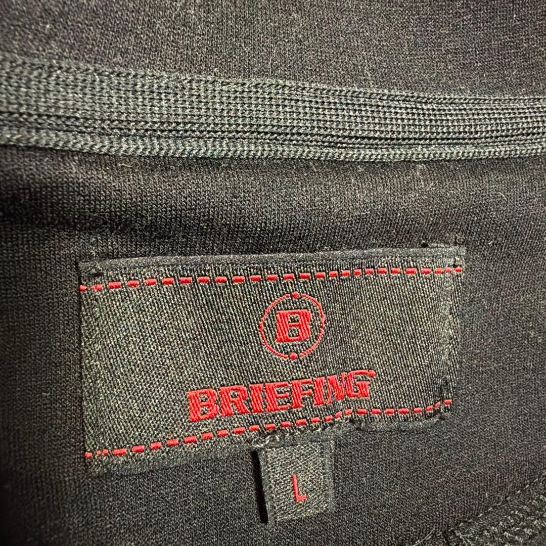 美品　BRIEFING ロゴパーカー　フーディ　ジップパーカー　3Dロゴ