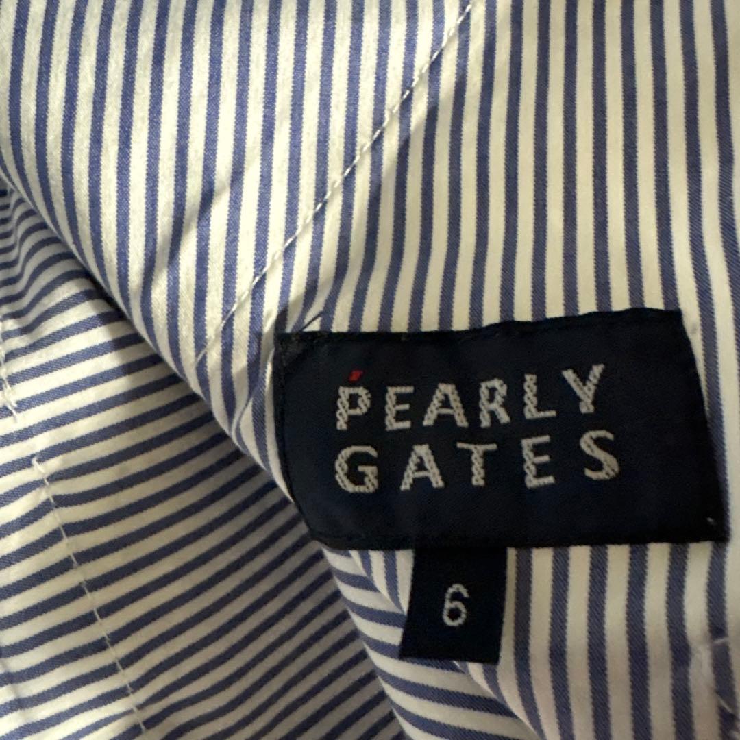 【美品】パーリーゲイツ ロゴ入りホワイトゴルフパンツ