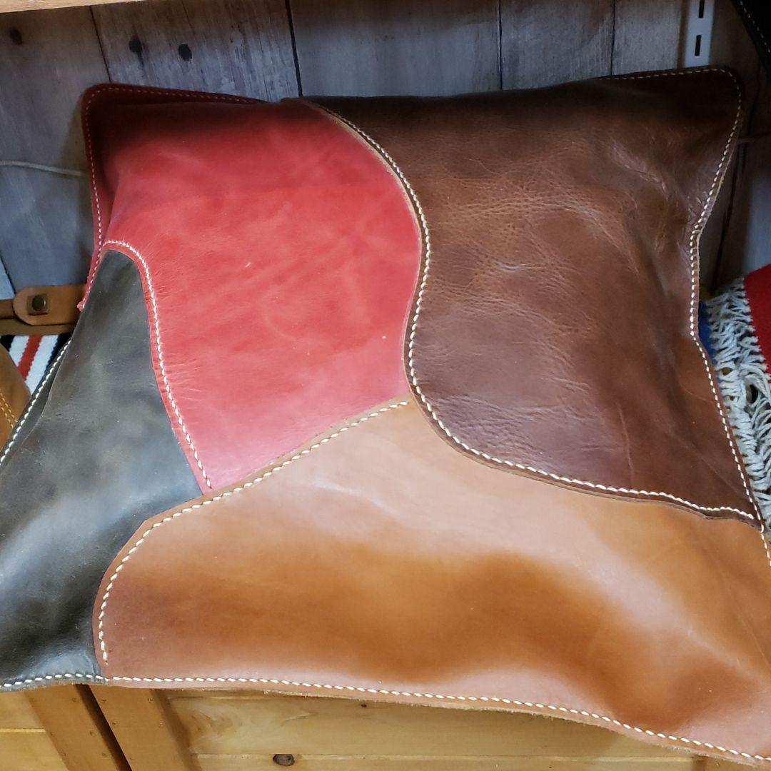 牛革、レザークッションカバー