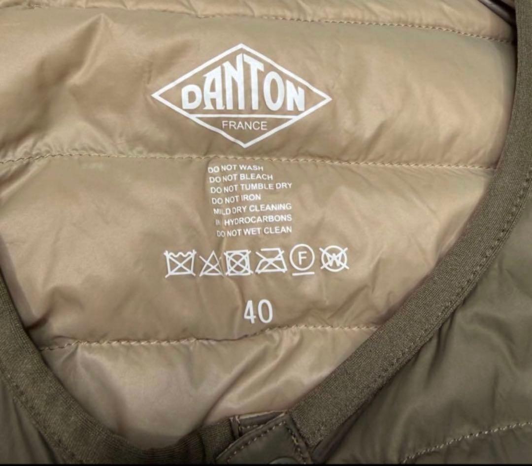 DANTON ダントン インナーダウン ジャケット 40 オリーブ