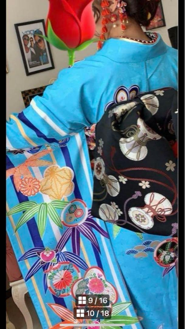 可愛すぎる洗える振袖セット アンティークモダン 大正浪漫 成人式 卒業式