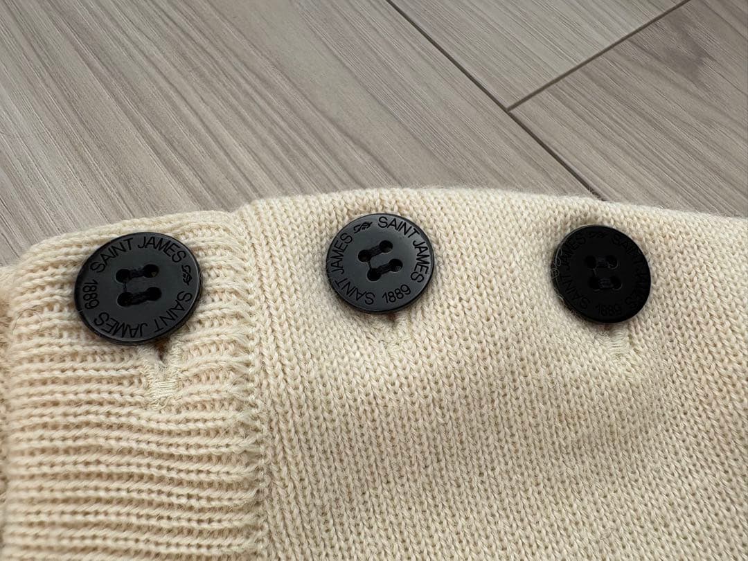 SAINT JAMES メンズ　マリンセーター　ECRU/MARINE 生成り