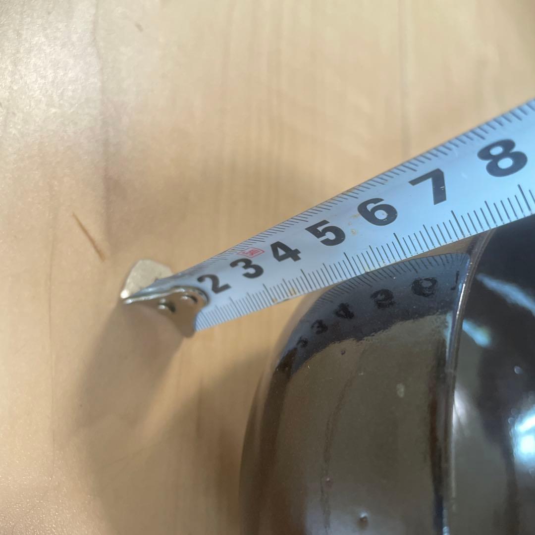 薩摩焼　野崎錦正造　黒釉茶碗茶　抹茶碗 骨董1-4