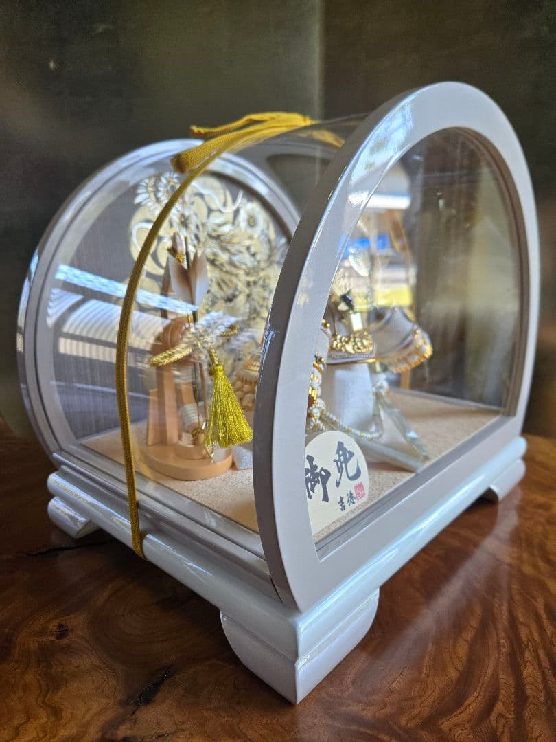 【展示品限り】五月人形　兜　徳川家康　ケース飾り　※閉店セール　K42