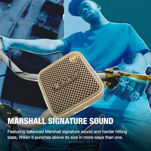 Marshall ワイヤレスポータブル防水スピーカー Willen II クリm