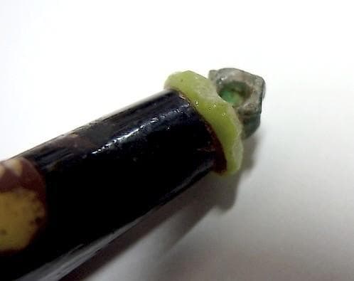 ★K0503★古代とんぼ玉 (A51) イスラム　特大ペンダント　ガラスビーズ