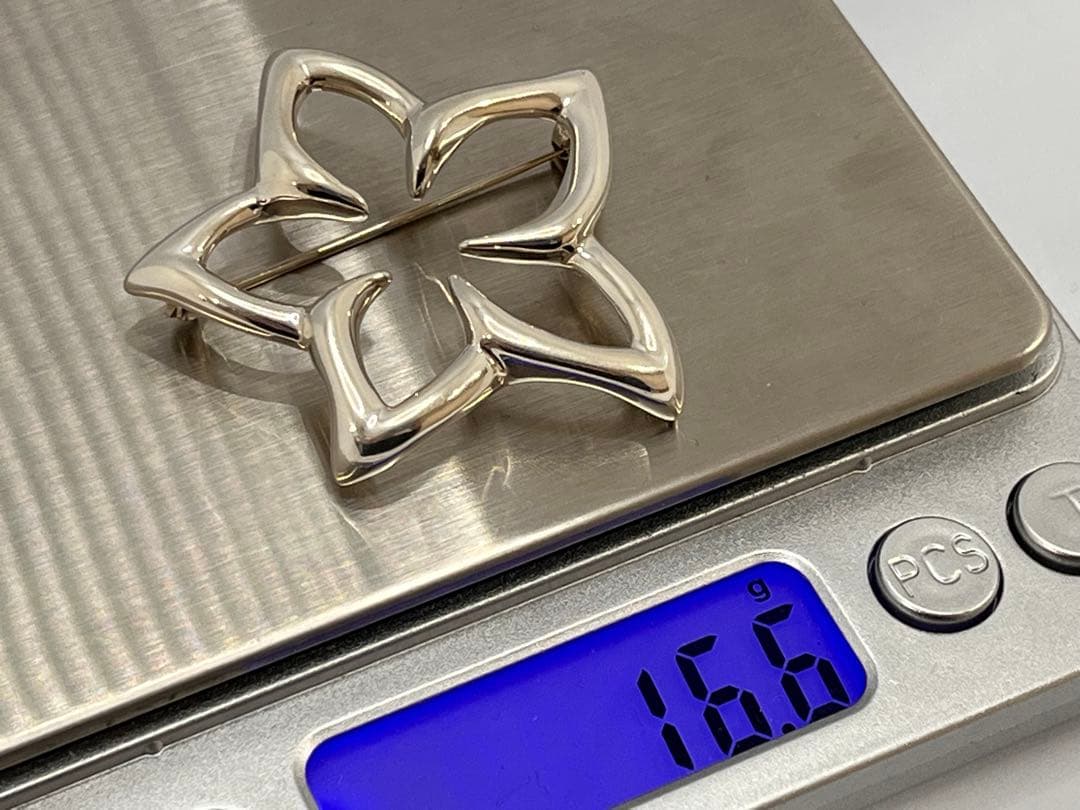 c217 美品　希少　1996 オールドティファニー　プルメリア　ブローチ