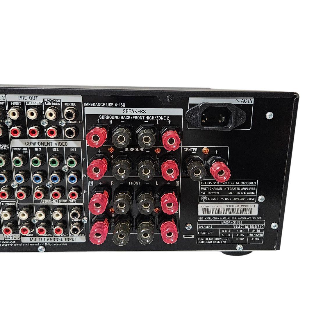 SONY マルチチャンネルインテグレートアンプ TA-DA3600ES