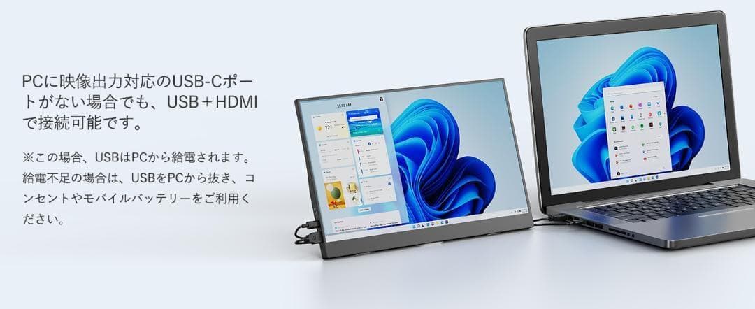 モバイルモニター タイプC1本 15.6インチ ディスプレイ 1920*1080