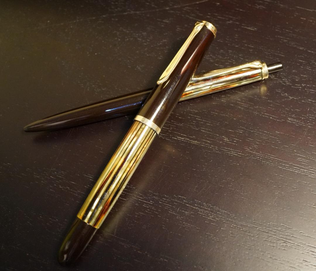 ペリカンヴィンテージ万年筆＆ボールペン１９５９年製　当時物新品ニブに交換済