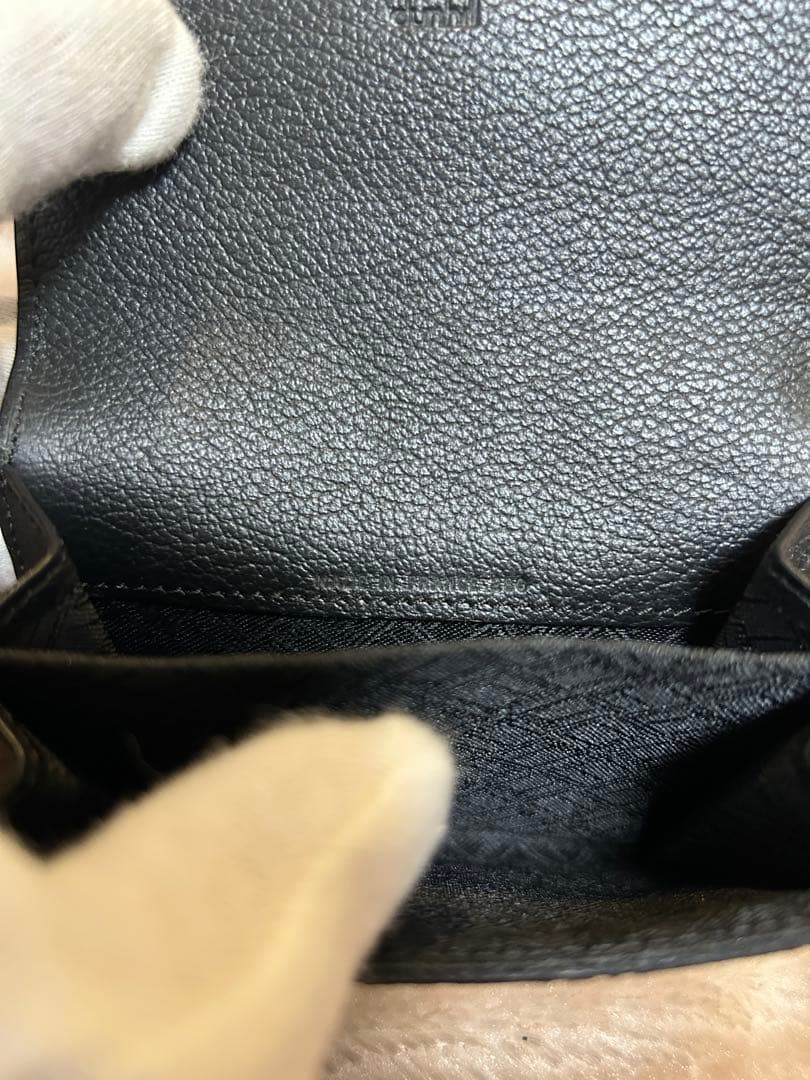 美品dunhillダンヒル名刺入れカードケース黒カード入れメンズ箱付きブラック