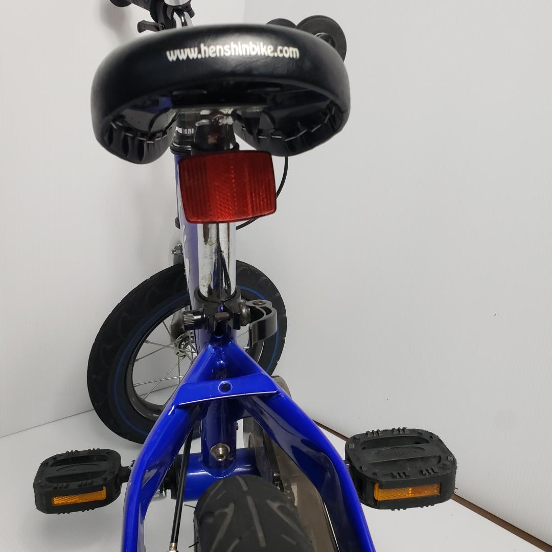 へんしんバイク　ブルー　青　スタンド付き　ペダル付き
