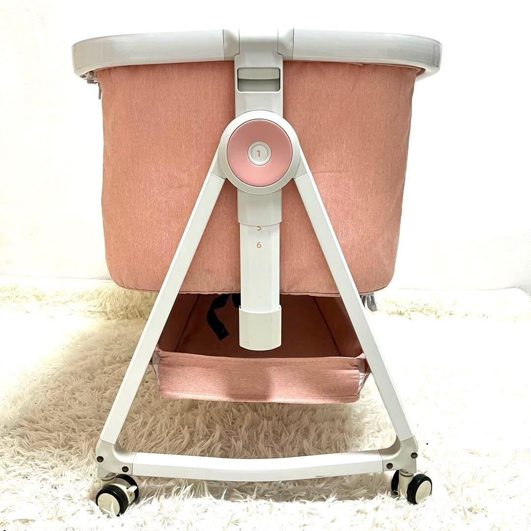 HZDMJ 折りたたみ ベビーベッド ピンク