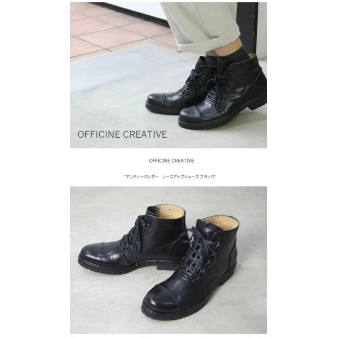 OFFICINE CREATIVE アンティークレザーレースアップシューズ 36