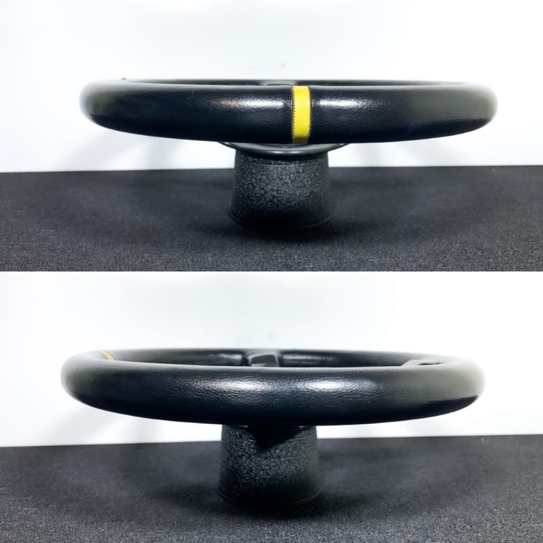 スパルコ R345 ディープコーン レザーステアリング 良品 ホーンボタン付