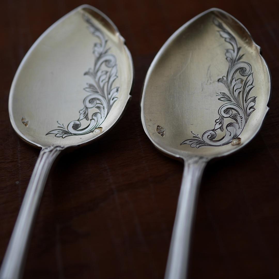 ◆アンティーク◆シルバー950◆JeanGranvigne◆スプーン2本セット◆