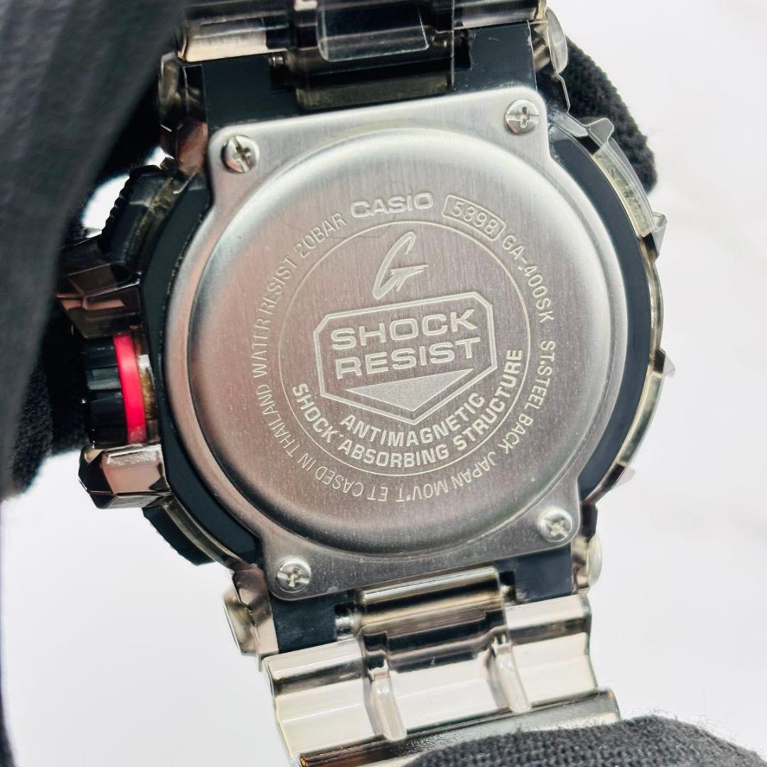 カシオ G-SHOCK スケルトン GA-400SK 腕時計 メンズ ピンク 黒
