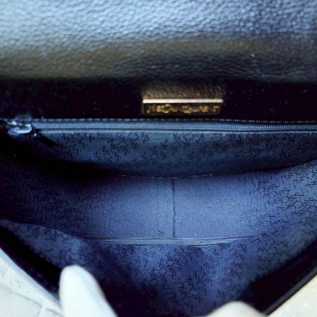 イヴサンローラン カサンドラ ショルダーバッグ 斜め掛け レザー ブラック ロゴ