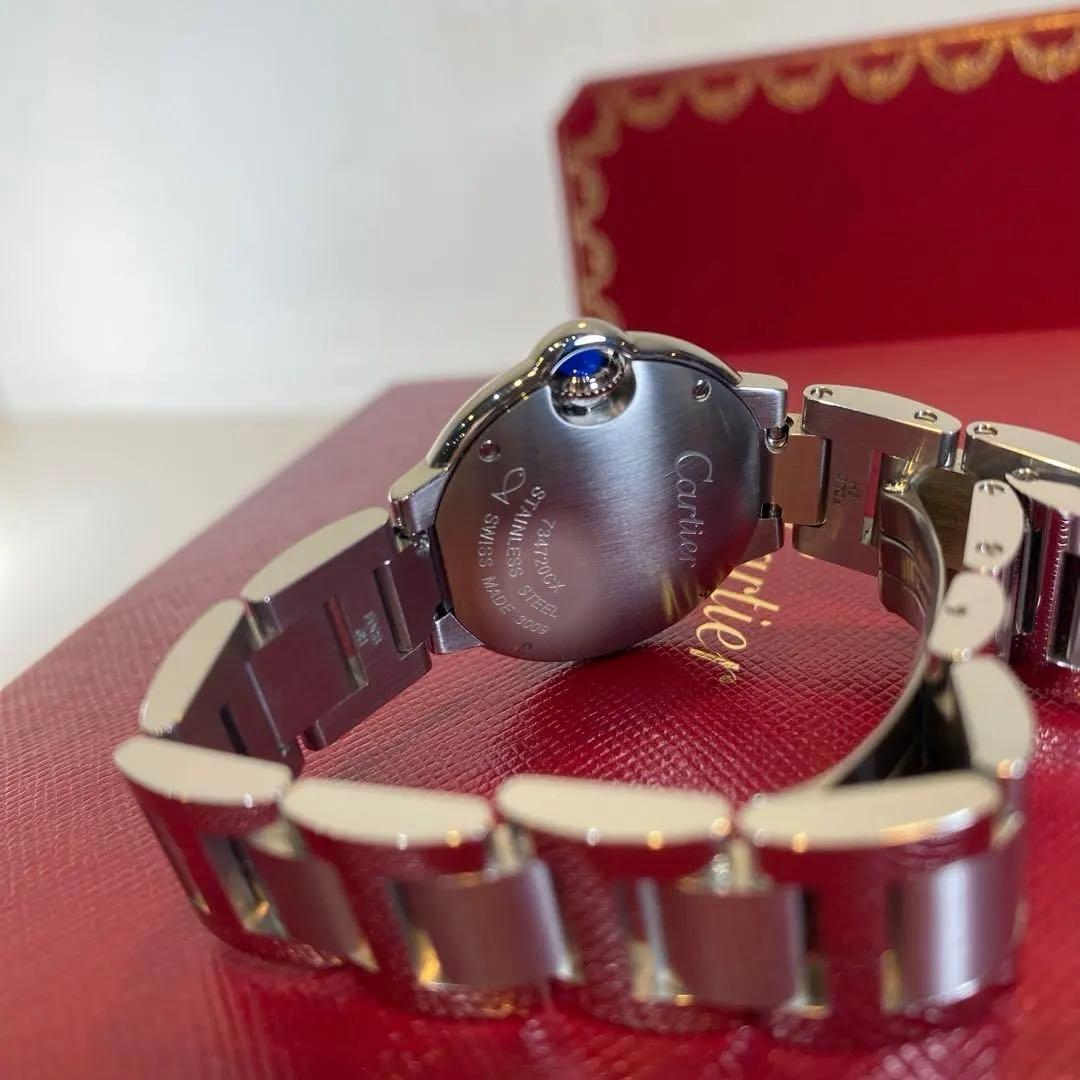 【未使用に近い】カルティエ バロンブルー　28 クオーツ　レディース時計