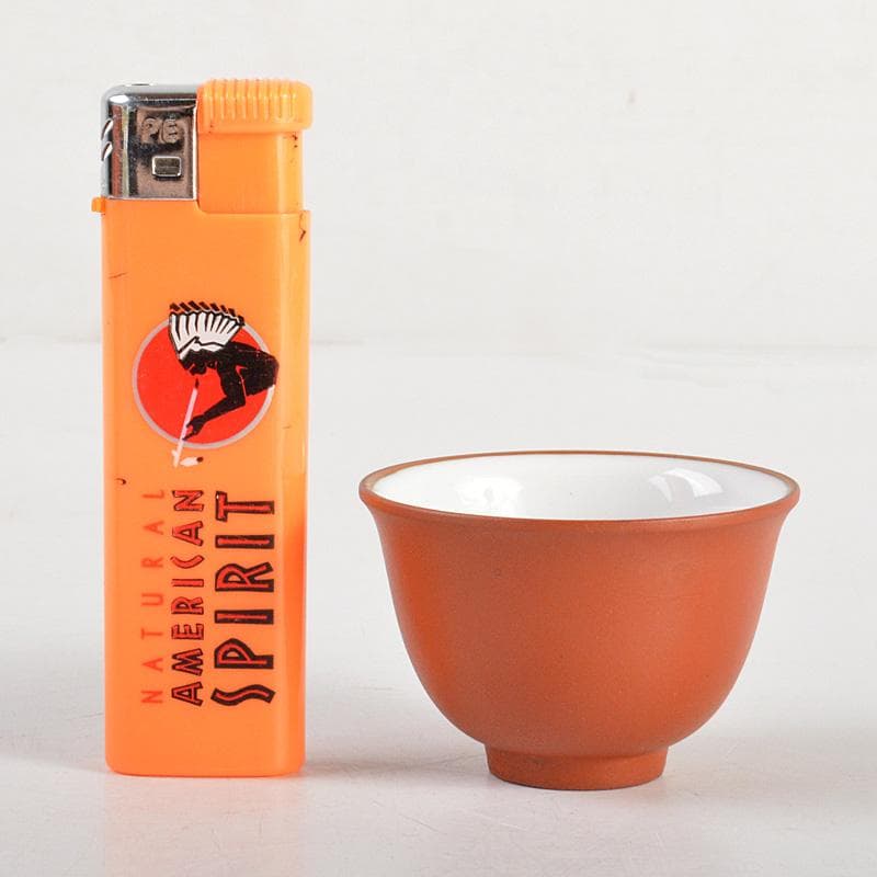 煎茶道具　紫砂　朱泥　内白釉　煎茶碗　20客まとめて　N　6285