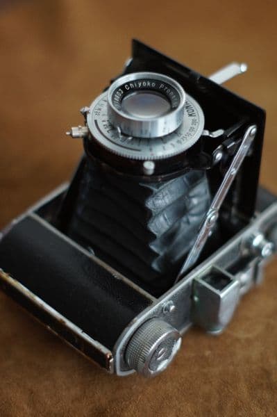 ミノルタ　セミP　 蛇腹　フィルム　カメラ　ケース付き