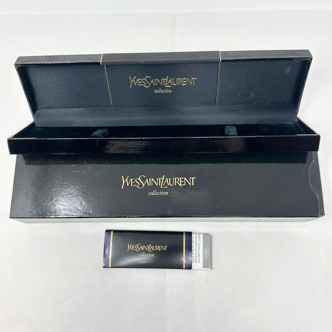 新品電池 稼働 イブサンローラン レディース腕時計 スクエア青針 付属品あり