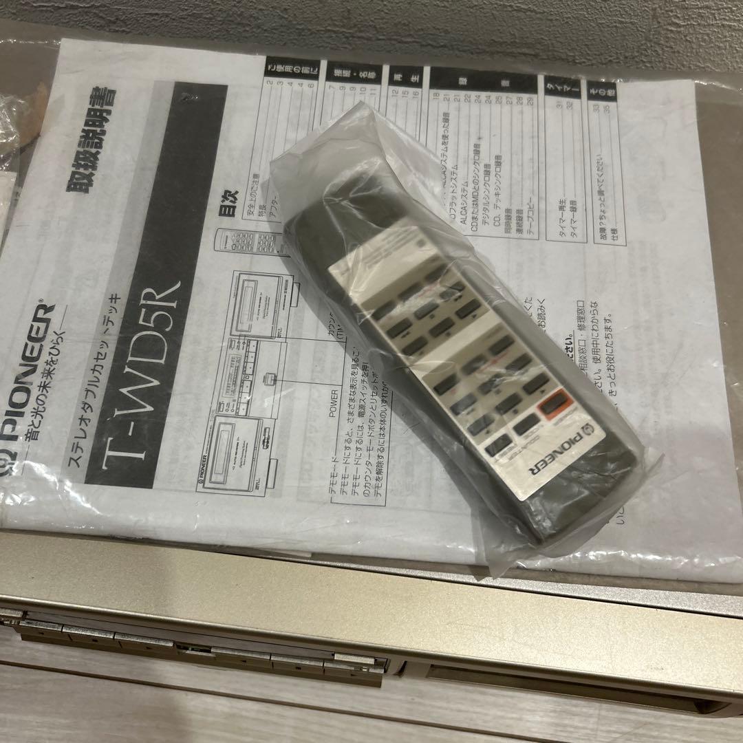 Pioneer パイオニア ダブルカセットデッキ オーディオ機器 リモコン付き