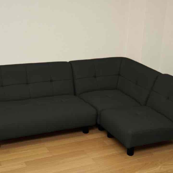 DOMINO　コーナーソファ3点セット　BE/BK/BR/IV/RD