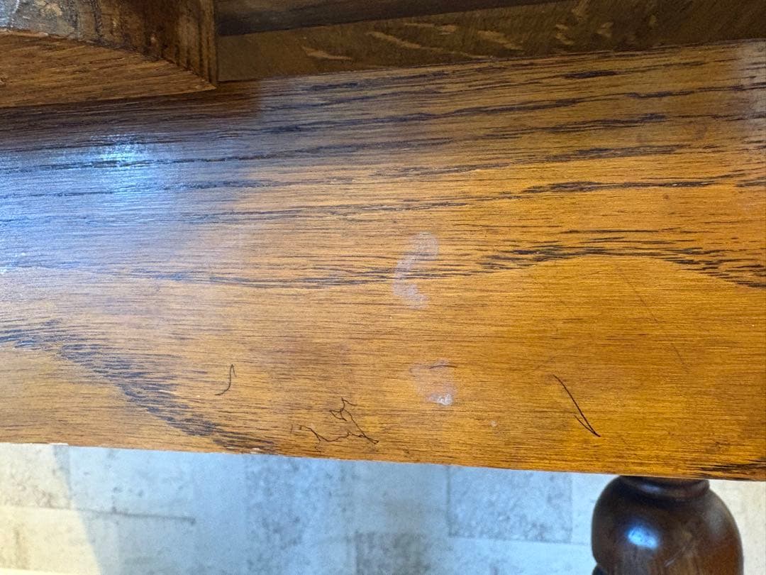 【1/5】イギリスアンティークドローリーフテーブル(ダイニングセット)※椅子別売