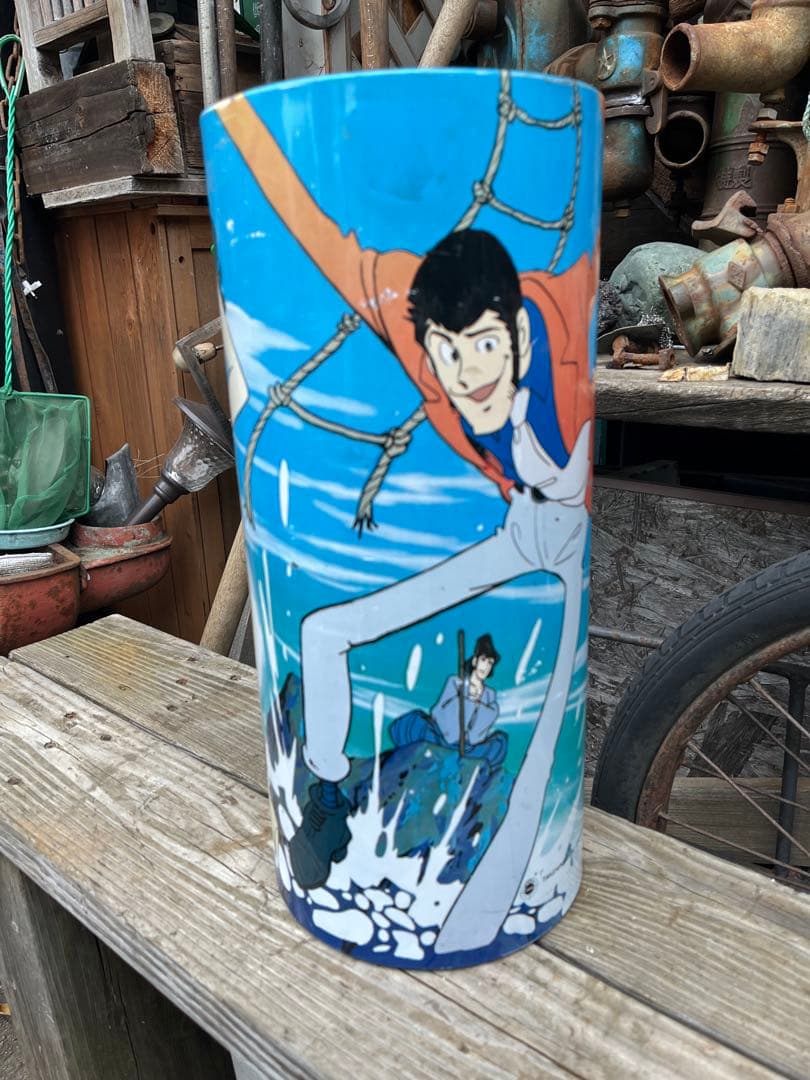 ルパン三世ブリキゴミ箱、ルパン三世バケツ、ルパンブリキゴミ箱、不二子ゴミ箱