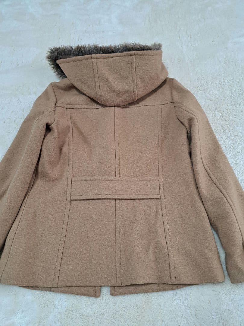 バーバリーブルーレーベル　ウールコート　ノバチェック　ロゴボタン　キャメル　M