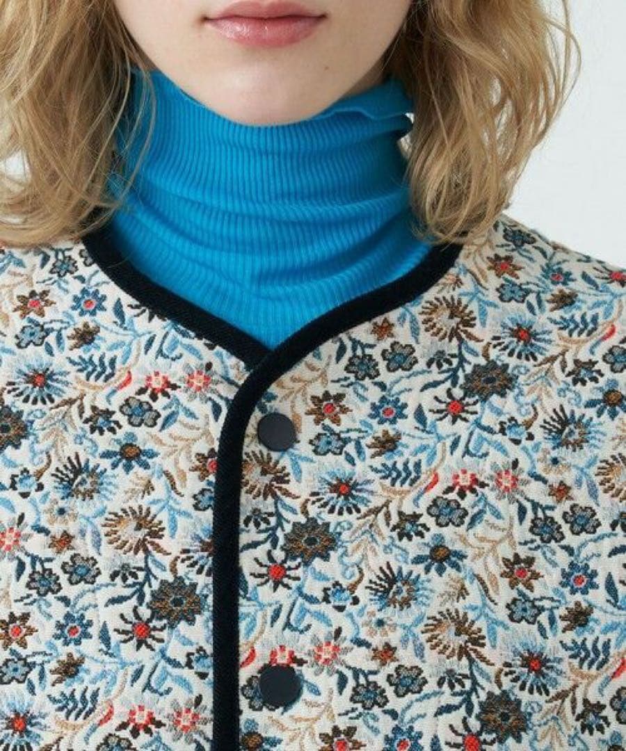 MACPHEE フローラルゴブラン ノーカラージャケット マカフィー　2023