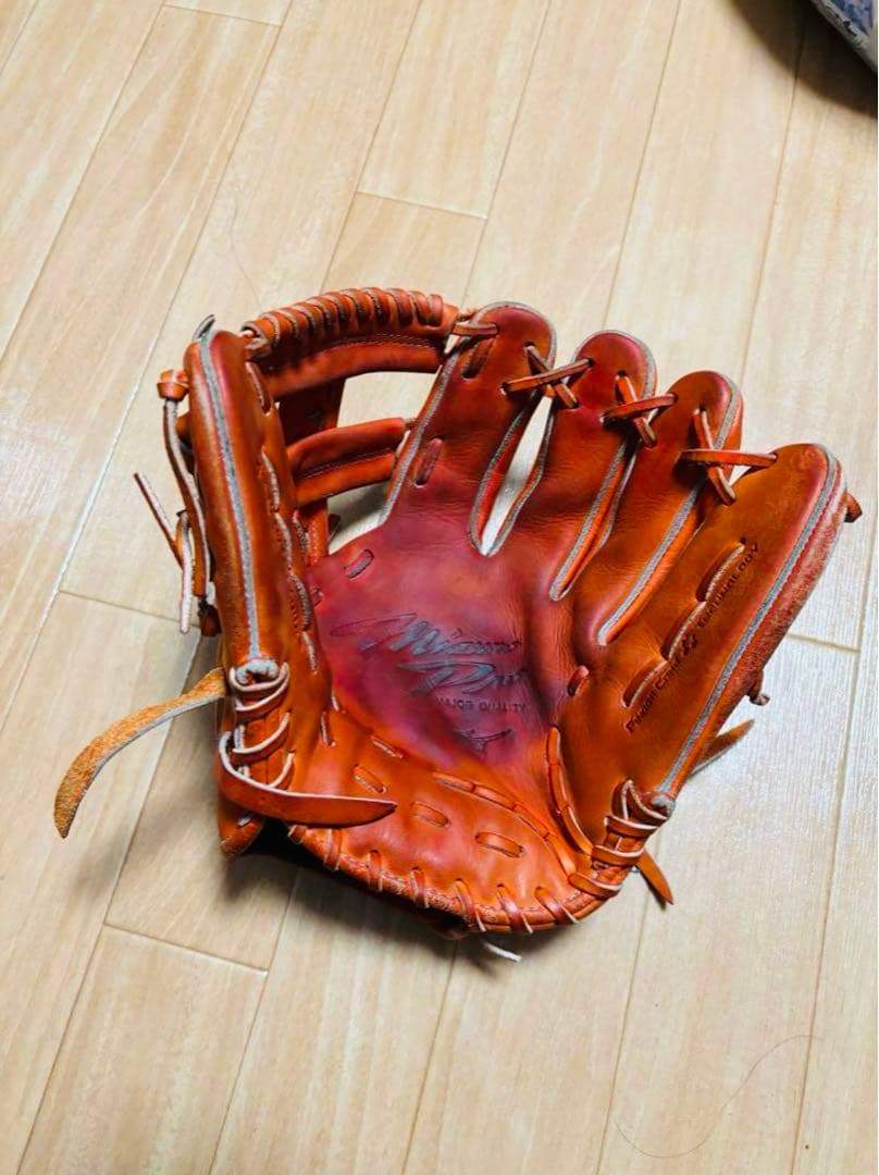 Mizuno Pro レザーグローブ オレンジ ミズノプロ