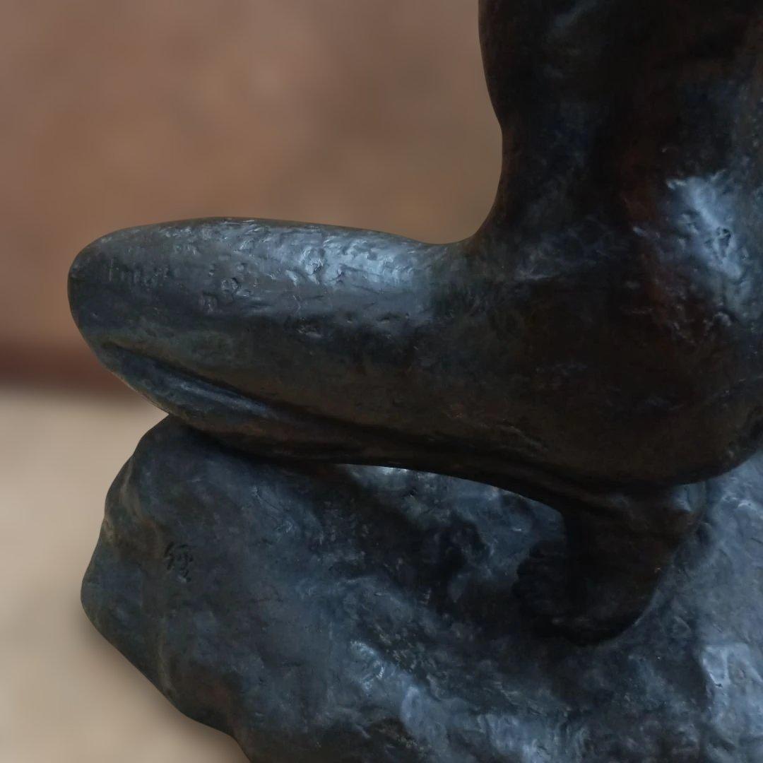 M*i様 ４２4５）樹脂製ブロンズ風の裸婦像　銘あり　高さ約４０ｃｍ