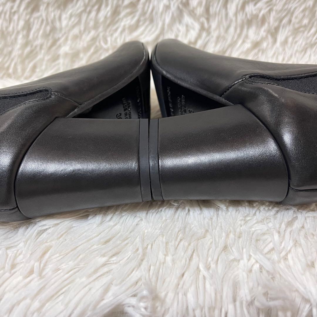 未使用 FABIO RUSCONI 本革 サイドゴアブーツ ラウンドトゥ