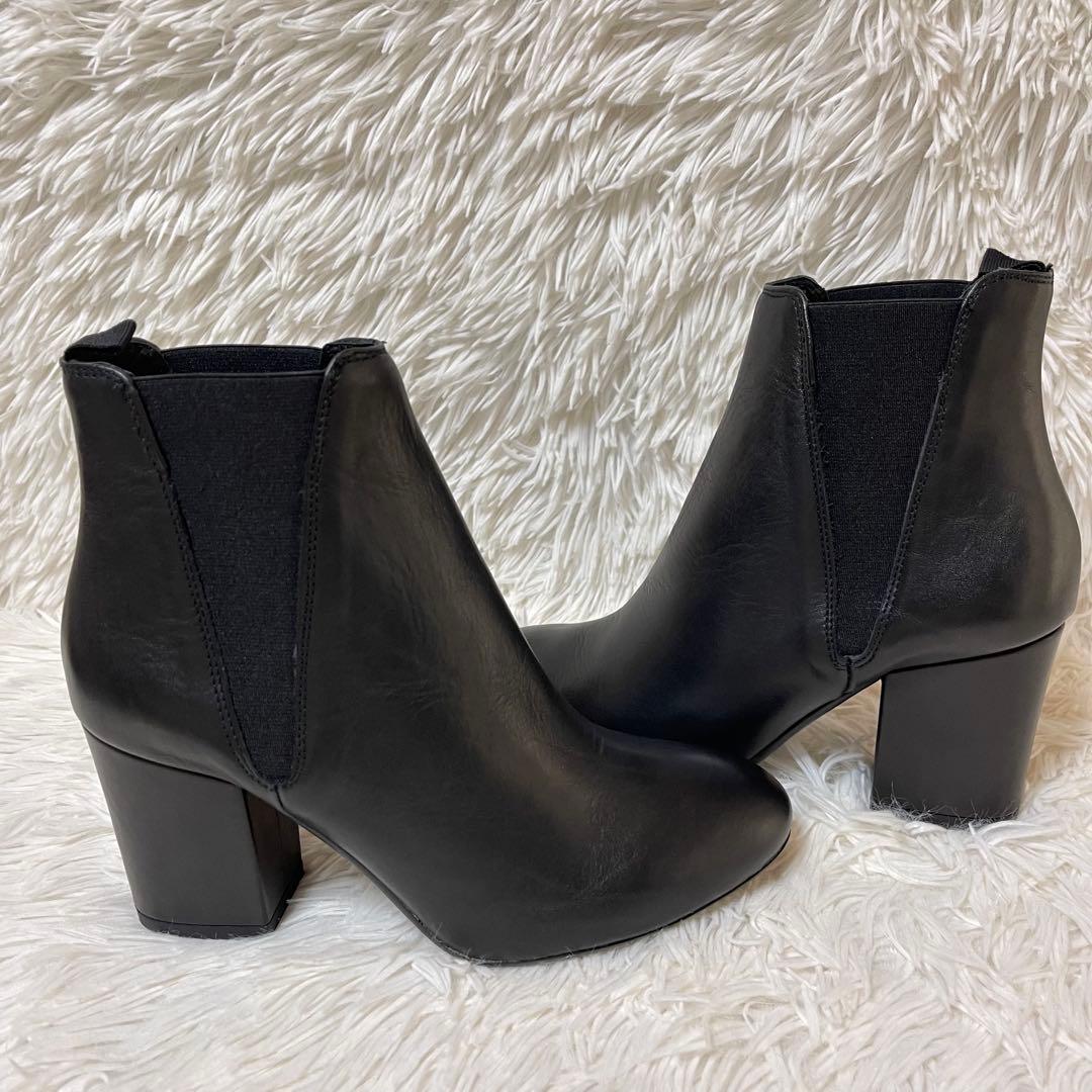 未使用 FABIO RUSCONI 本革 サイドゴアブーツ ラウンドトゥ