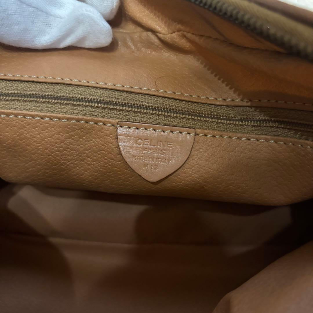美品 CELINE セリーヌ ショルダーバッグ マカダム 斜め掛け ブラウン