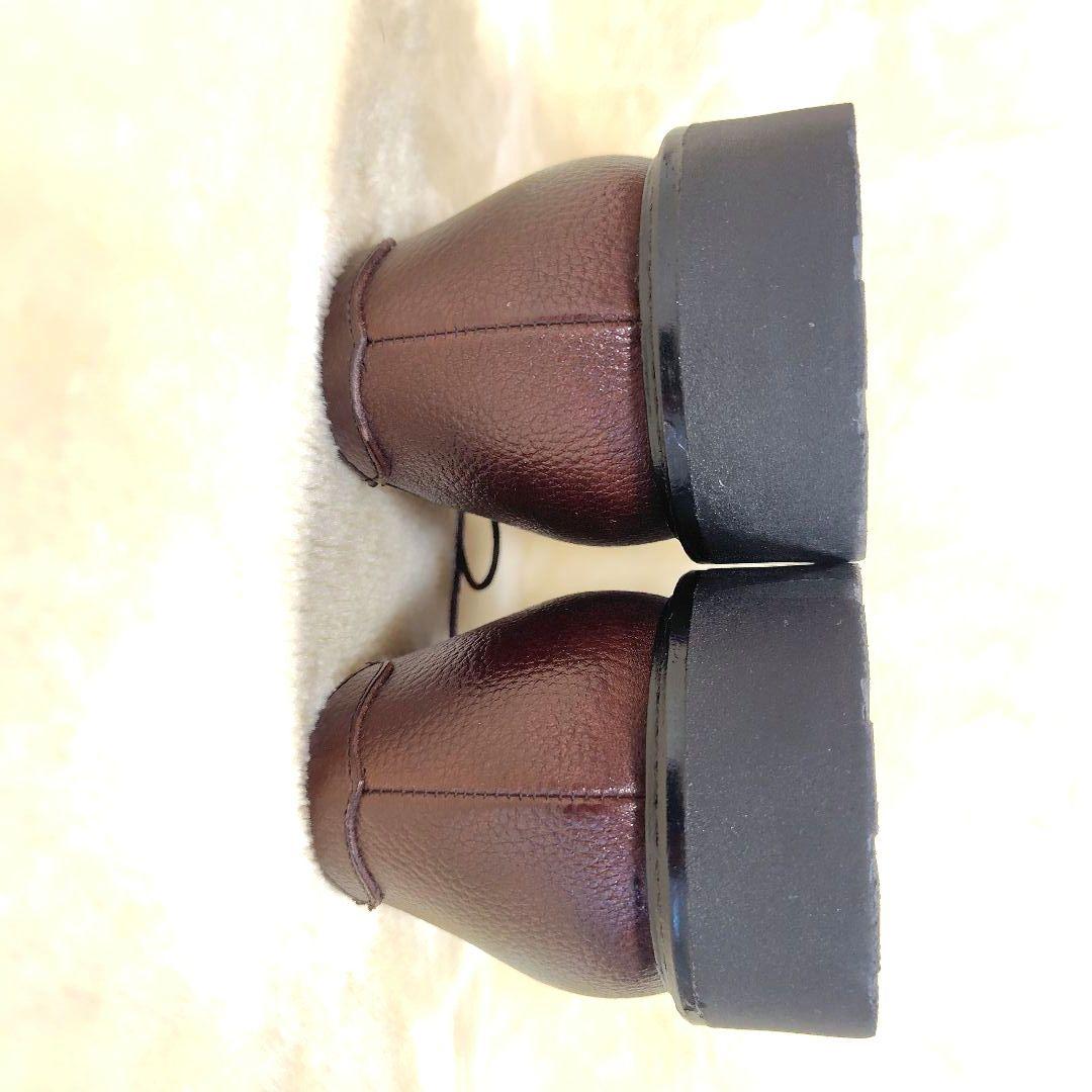 未使用級 B:MING by BEAMS Uチップ シューズ　ビジネス ブラウン