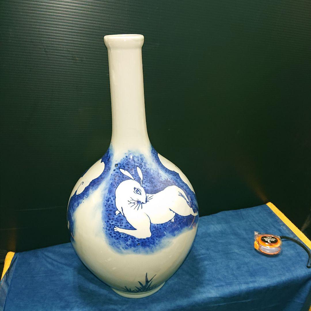 レトロ伊万里、特大染付徳利花瓶