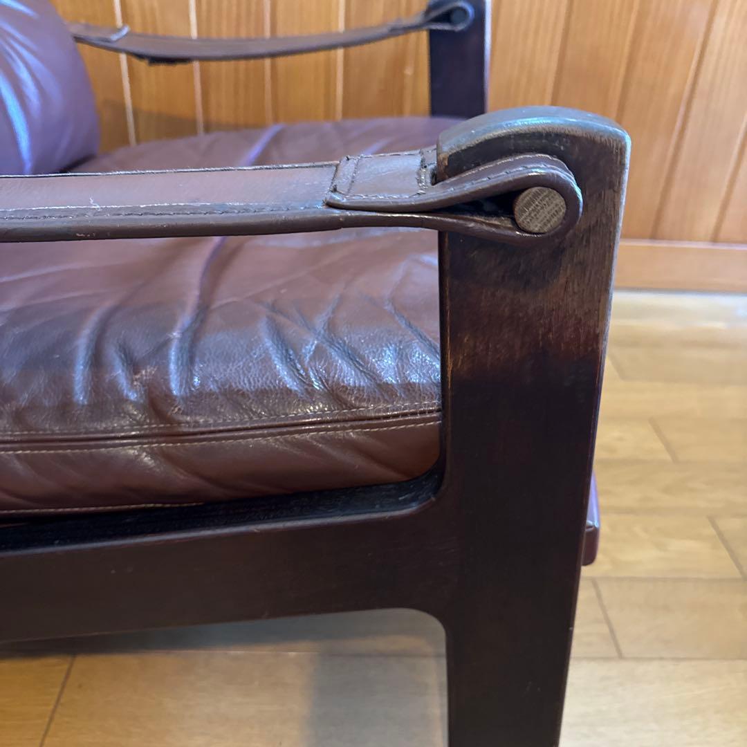 カンディハウス HOCK社 シャーフ 1人掛けソファ　マホガニー/本革　北欧