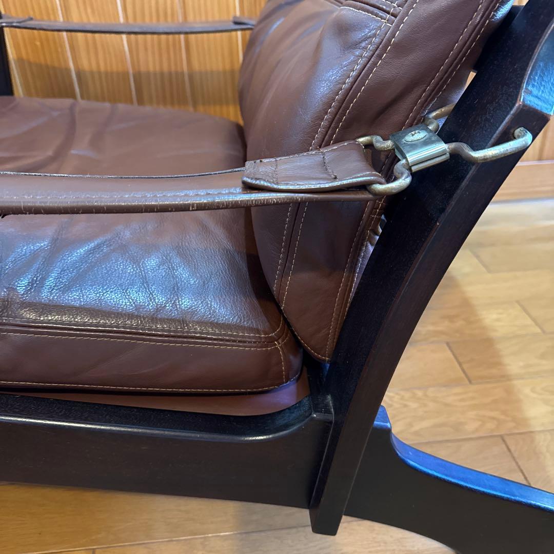 カンディハウス HOCK社 シャーフ 1人掛けソファ　マホガニー/本革　北欧