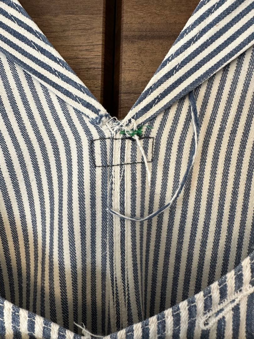 中*昌様 50s BIGSMITH エプロン付き　オーバーオール ヒッコリー　ダ