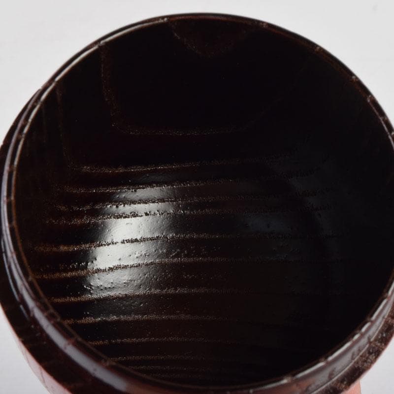 茶道具　朱塗　花草蒔絵　中棗　表千家即中斎花押　合わせ箱　V　8741