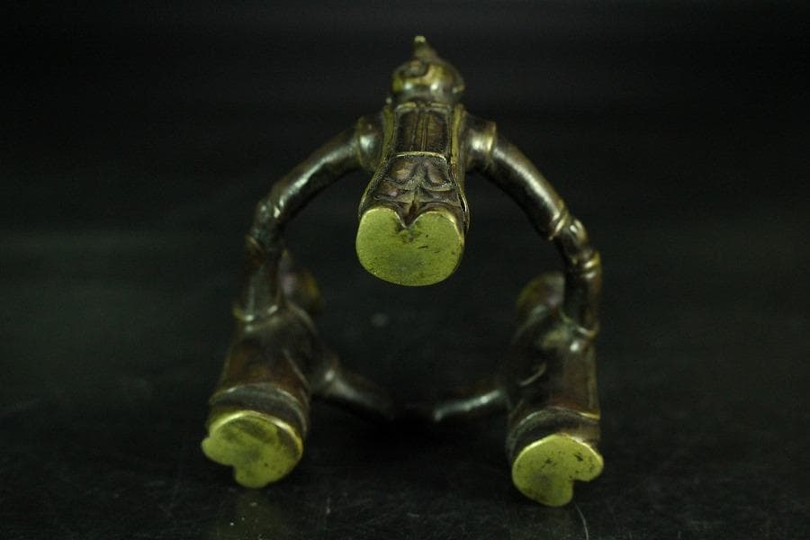 茶道具 唐物 三唐子 蓋置 時代物(K-A824)