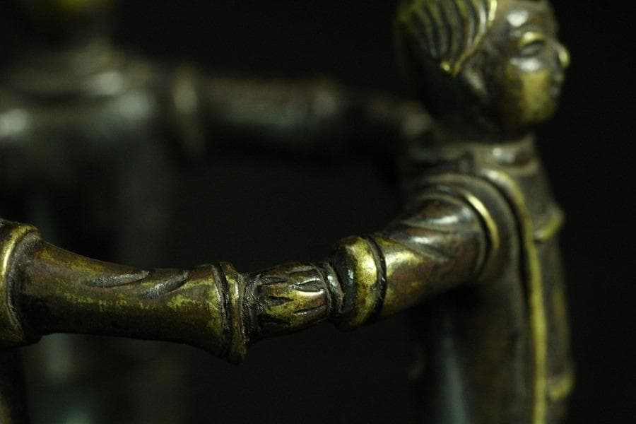 茶道具 唐物 三唐子 蓋置 時代物(K-A824)