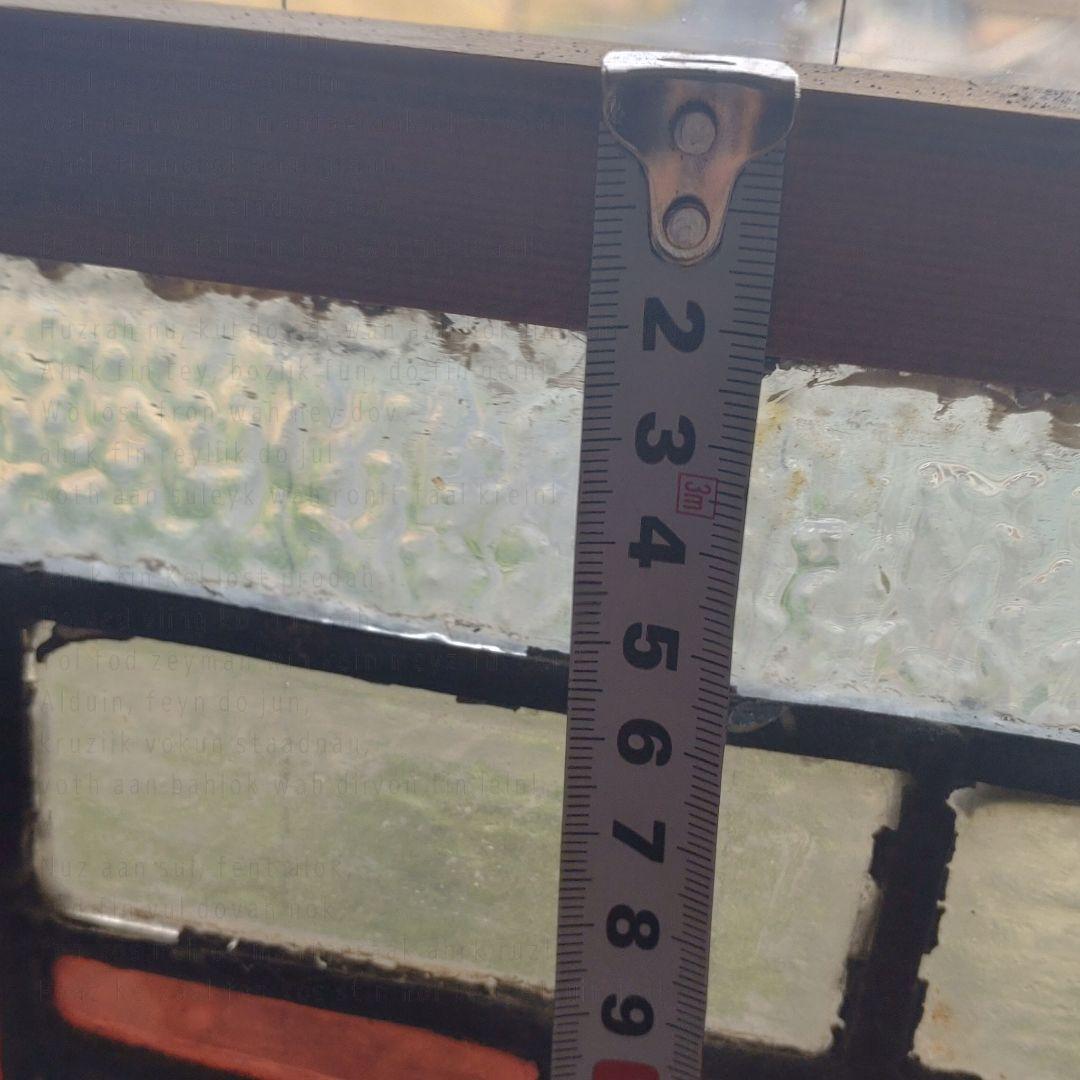 英国アンティーク／100年以上前のステンドグラス　窓枠　ドア