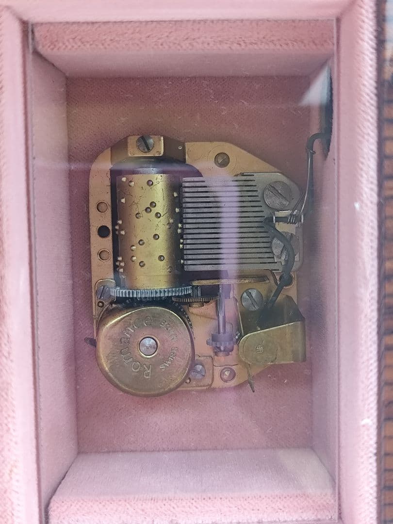 スイス オルゴール REUGE社製 18弁 ジュエリーボックス 木製 象嵌