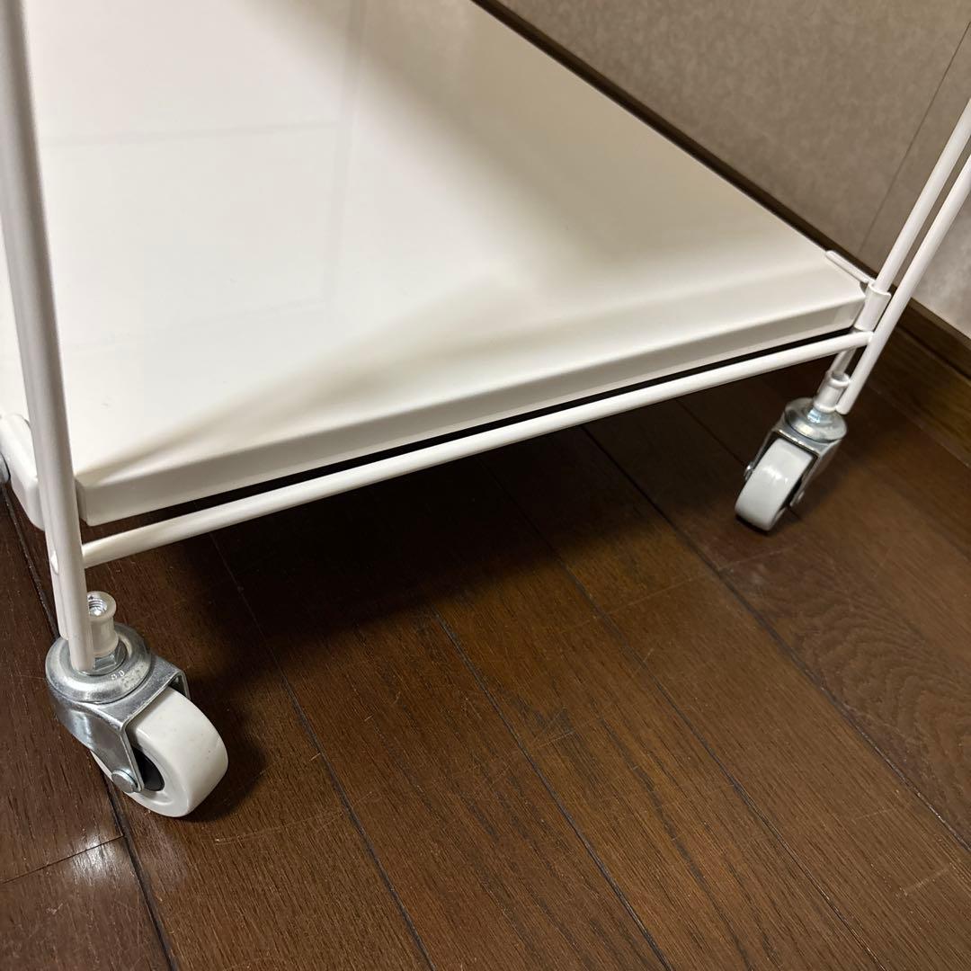 【極美品】無印良品 スチールユニットシェルフ キャスター付